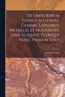 bokomslag De Omni Rerum Fossilium Genere, Gemmis, Lapidibus, Metallis, Et Huiusmodi, Libri Aliquot, Plerique Nunc Primum Editi