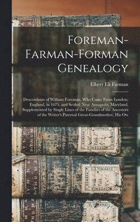 bokomslag Foreman-Farman-Forman Genealogy
