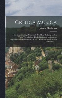 bokomslag Critica Musica