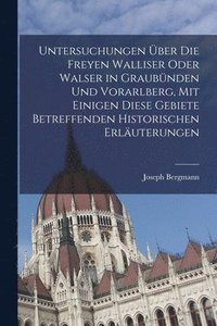 bokomslag Untersuchungen ber die freyen Walliser oder Walser in Graubnden und Vorarlberg, mit einigen diese Gebiete betreffenden historischen Erluterungen