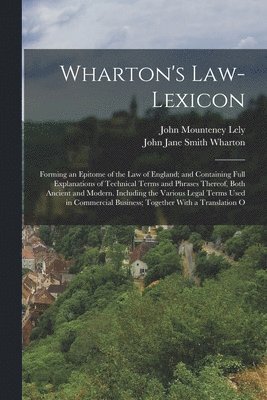 bokomslag Wharton's Law-Lexicon