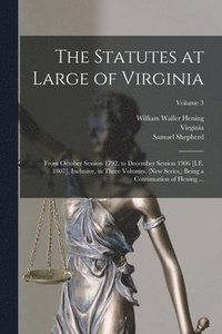 bokomslag The Statutes at Large of Virginia