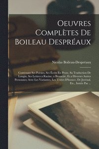 bokomslag Oeuvres Compltes De Boileau Despraux