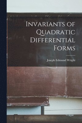 bokomslag Invariants of Quadratic Differential Forms