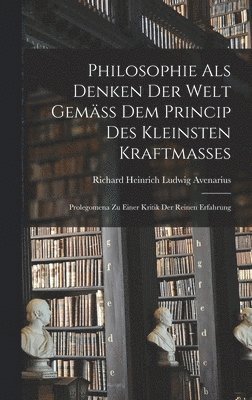 bokomslag Philosophie Als Denken Der Welt Gemss Dem Princip Des Kleinsten Kraftmasses