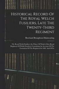 bokomslag Historical Record Of The Royal Welch Fusiliers, Late The Twenty-third Regiment
