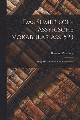 bokomslag Das sumerisch-assyrische Vokabular Ass. 523; hrsg. mit Umschrift und Kommentar