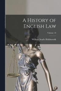 bokomslag A History of English law; Volume 10