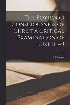 bokomslag The Boyhood Consciousness of Christ [Microform] a Critical Examination of Luke ii. 49