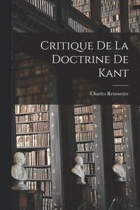 bokomslag Critique De La Doctrine De Kant