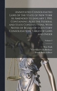 bokomslag Annotated Consolidated Laws of the State of New York As Amended to January 1, 1910, Containing Also the Federal and State Constitutions, With Notes of Board of Statutory Consolidation, Tables of Laws