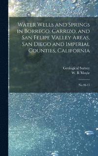 bokomslag Water Wells and Springs in Borrego, Carrizo, and San Felipe Valley Areas, San Diego and Imperial Counties, California