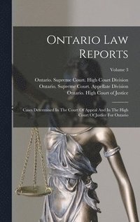 bokomslag Ontario Law Reports