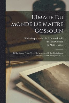 bokomslag L'Image du monde de maitre Gossouin