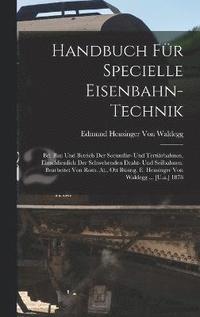 bokomslag Handbuch Fr Specielle Eisenbahn-Technik