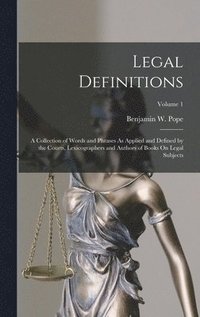 bokomslag Legal Definitions