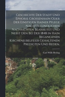 bokomslag Geschichte der Stadt und Ephorie Groenhain oder der einstigen Hainer Pflege nach urkundlichen Nachrichten bearbeitet und nebst den bei der 1848 in Hain begangenen Kirchenjubelfeier gehaltenen