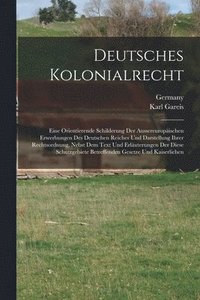 bokomslag Deutsches Kolonialrecht