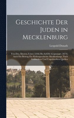 bokomslag Geschichte Der Juden in Mecklenburg