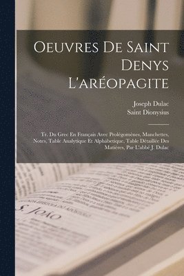 Oeuvres De Saint Denys L'aropagite 1