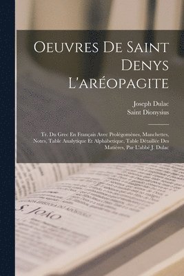 Oeuvres De Saint Denys L'aréopagite