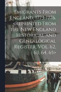 bokomslag Emigrants From England, 1773-1776.