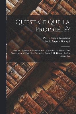 Qu'est-ce Que La Proprit? 1