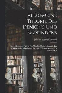 bokomslag Allgemeine Theorie Des Denkens Und Empfindens