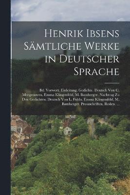 bokomslag Henrik Ibsens Smtliche Werke in Deutscher Sprache