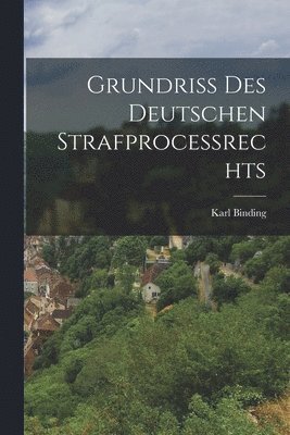 bokomslag Grundriss Des Deutschen Strafprocessrechts