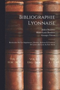 bokomslag Bibliographie Lyonnaise