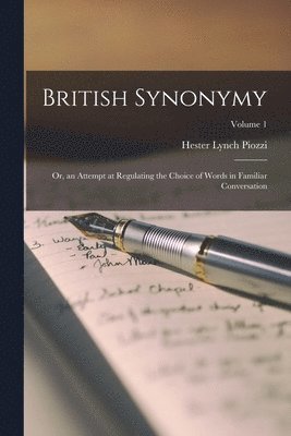 Hester Lynch Piozzi - British Synonymy, Häftad