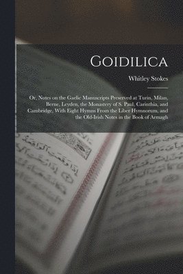 Whitley Stokes - Goidilica; or, Notes on the Gaelic Manuscripts Preserved at Turin, Milan, Berne, Leyden, the Monastery of S. Paul, Carinthia, and Cambridge, With Eight Hymns From the Liber Hymnorum, and the Old-Irish Notes in the Book of Armagh, Häftad