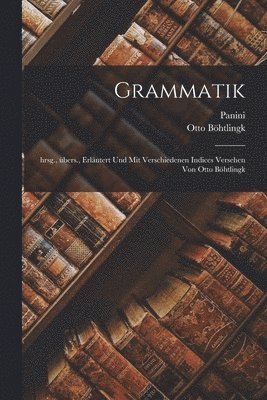 bokomslag Grammatik; hrsg., bers., erlutert und mit verschiedenen Indices versehen von Otto Bhtlingk