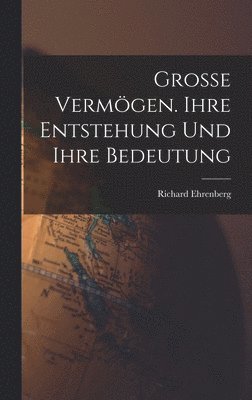 bokomslag Grosse Vermgen. Ihre Entstehung und ihre Bedeutung