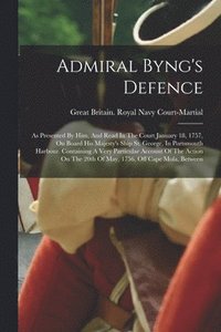bokomslag Admiral Byng's Defence