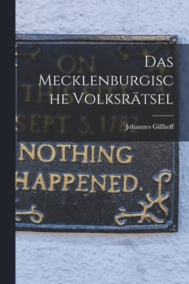 bokomslag Das Mecklenburgische Volksrätsel
