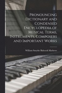 bokomslag Pronouncing Dictionary and Condensed Encyclopedia of Musical Terms, Instruments, Composers and Important Works