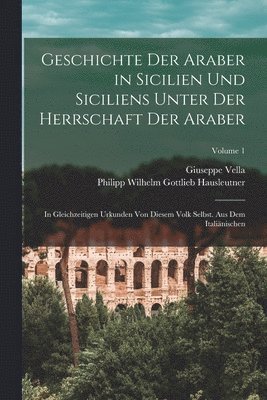 Geschichte Der Araber in Sicilien Und Siciliens Unter Der Herrschaft Der Araber
