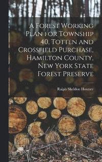 bokomslag A Forest Working Plan for Township 40, Totten and Crossfield Purchase, Hamilton County, New York State Forest Preserve