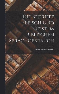 bokomslag Die Begriffe Fleisch Und Geist Im Biblischen Sprachgebrauch