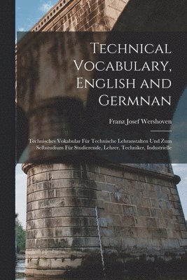 bokomslag Technical Vocabulary, English and Germnan