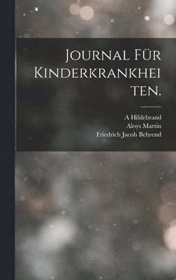 bokomslag Journal fr Kinderkrankheiten.