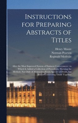 bokomslag Instructions for Preparing Abstracts of Titles