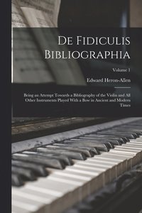 bokomslag De Fidiculis Bibliographia