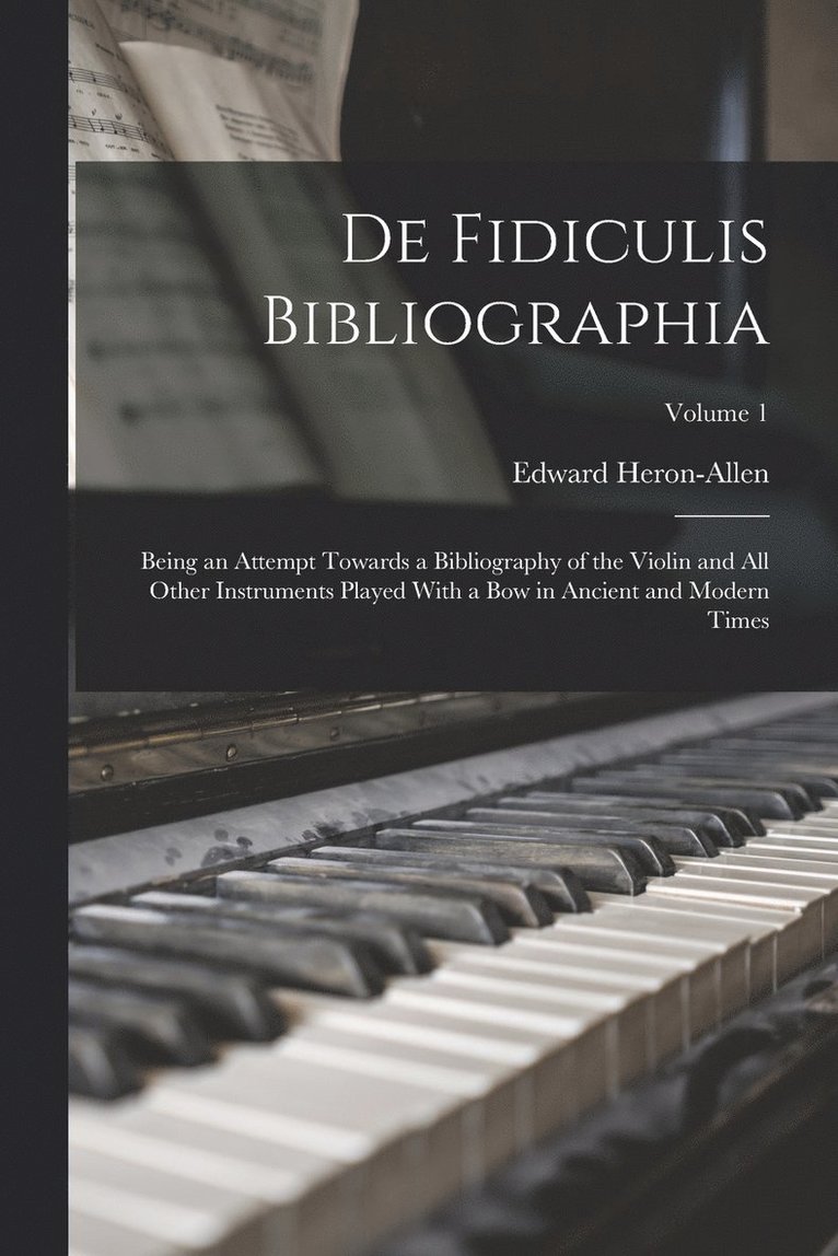 De Fidiculis Bibliographia