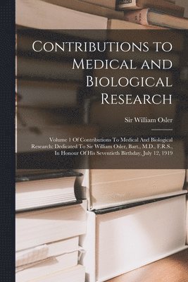 bokomslag Contributions to Medical and Biological Research