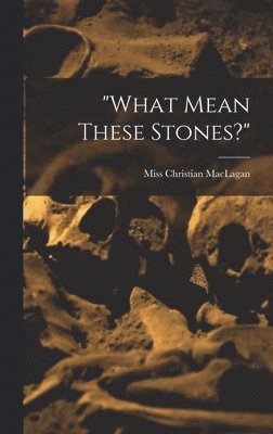 bokomslag "what Mean These Stones?"