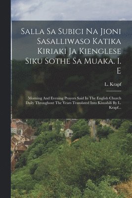 bokomslag Salla Sa Subici Na Jioni Sasalliwaso Katika Kiriaki Ja Kienglese Siku Sothe Sa Muaka. I. E