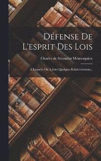 bokomslag Dfense De L'esprit Des Lois